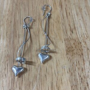 Silver Heart Earrings